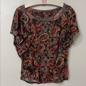 American Age Multicolor Paisley Women's Top Y2K